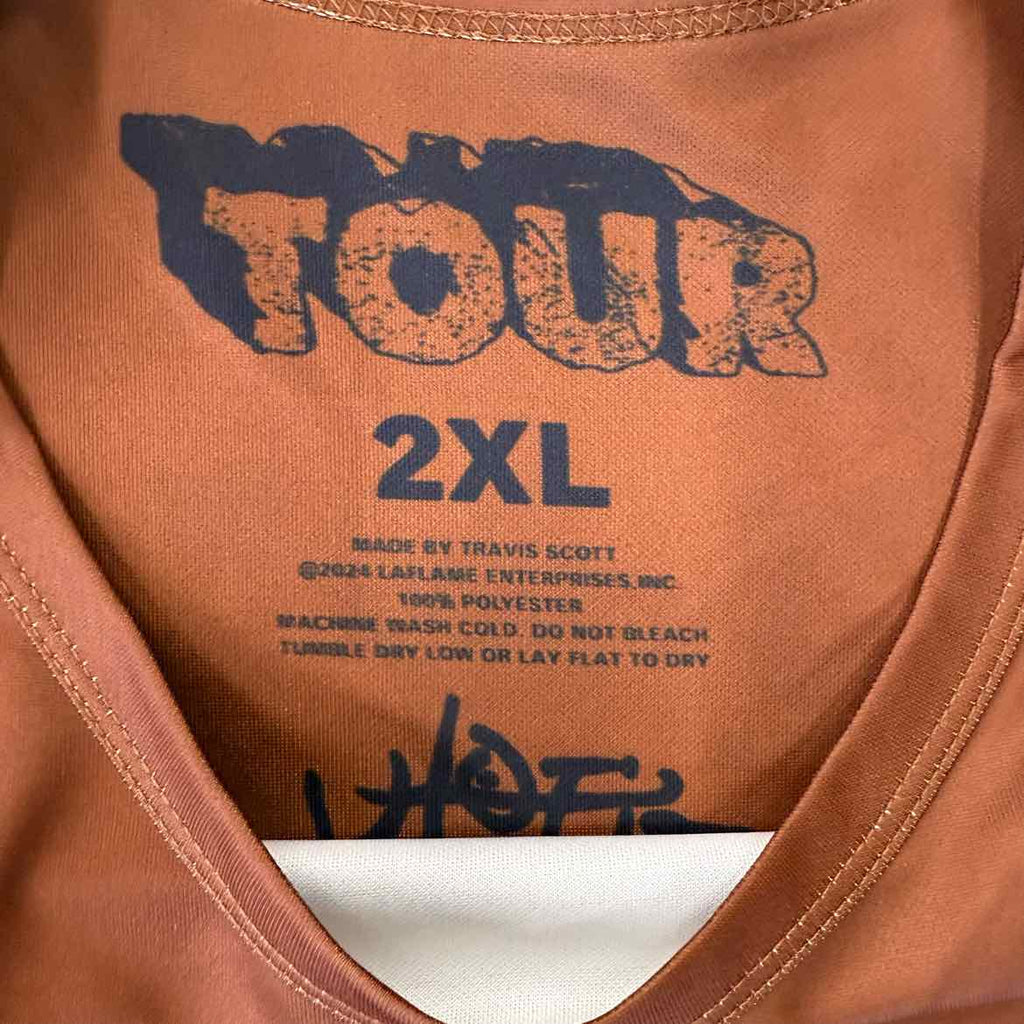 Travis Scott T-Shirt "CIRCUS MAXIMUS TOUR" Brown Used Size XL