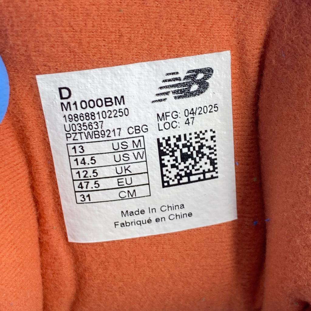 New Balance 1000 "Salehe Bembury" 2025 New Size 13