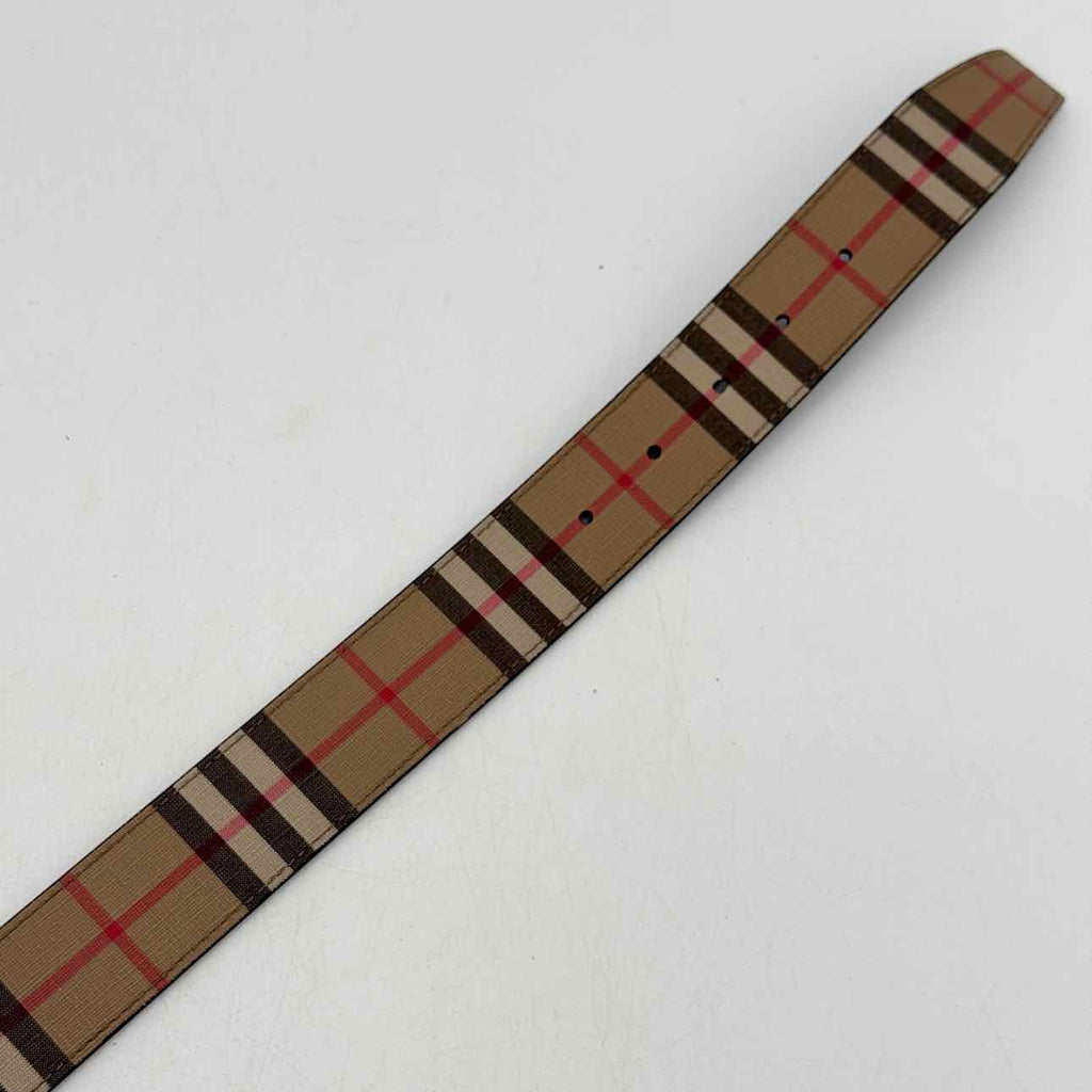 Burberry Belt "SILVER BUCKLE" Used Brown Size 38