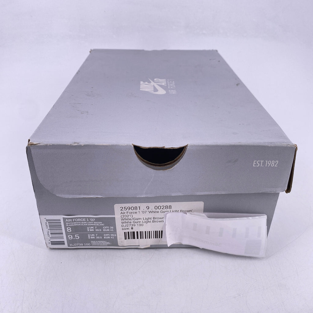 Nike Air Force 1 Low "White Gum" 2021 New Size 8