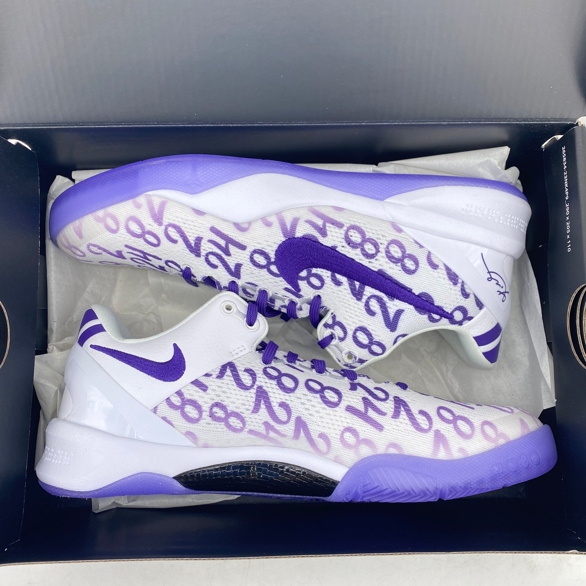 Nike (GS) Kobe 8 &quot;Court Purple&quot; 2024 New Size 6.5Y