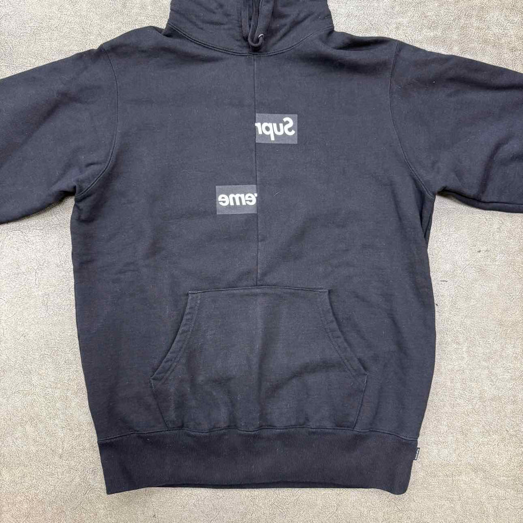 Supreme Hoodie "BOX LOGO CDG SPLIT" Black Used Size M