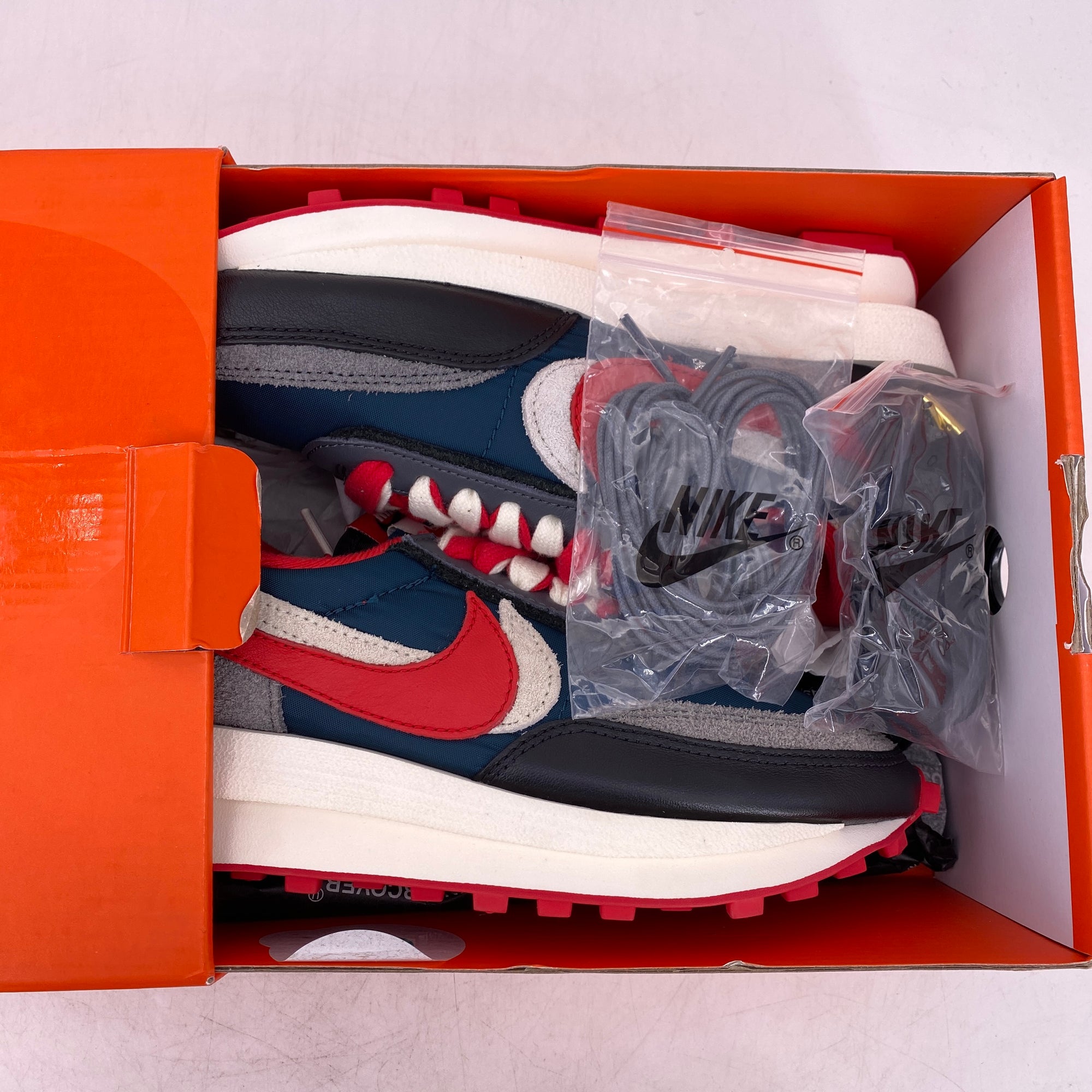 Nike LD WAFFLE / Sacai &quot;University Red&quot; 2021 New Size 4.5