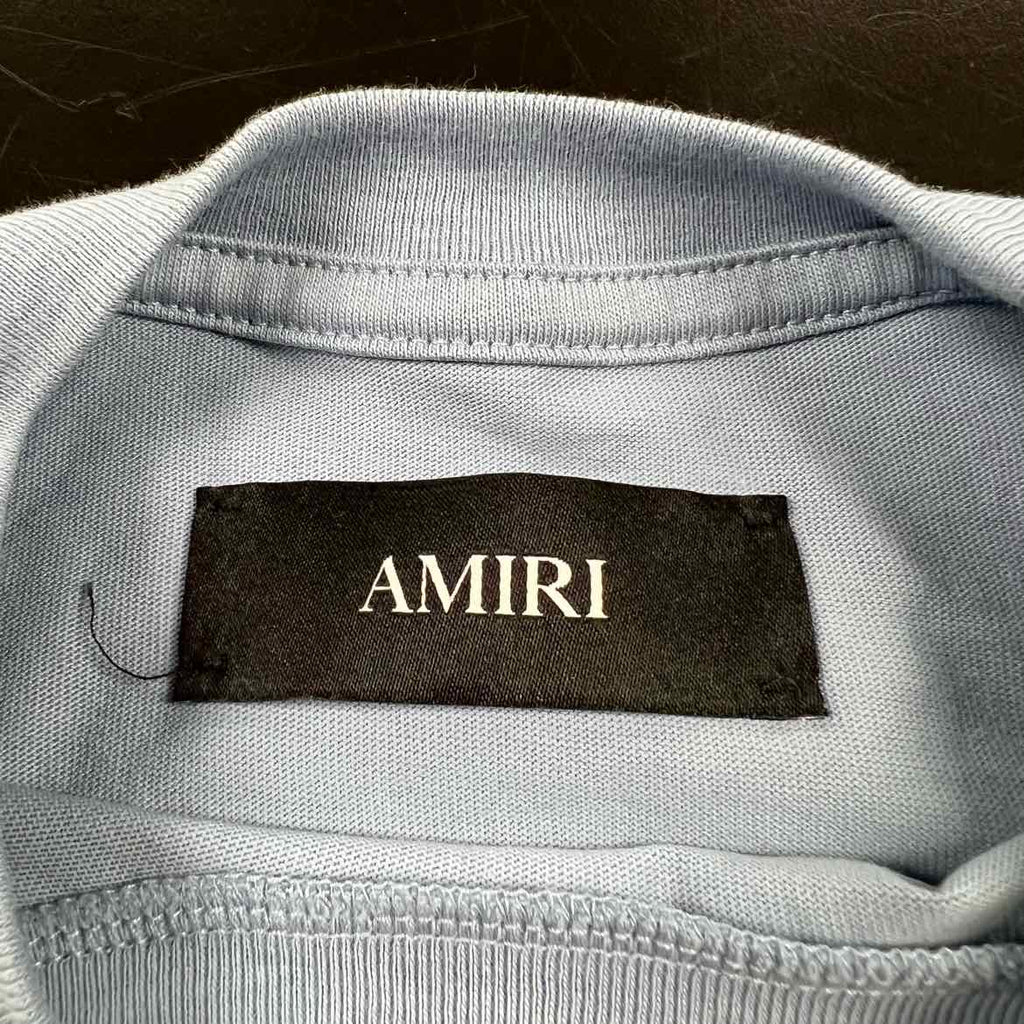 Amiri T-Shirt "STAGGERED" Blue Used Size 6Y