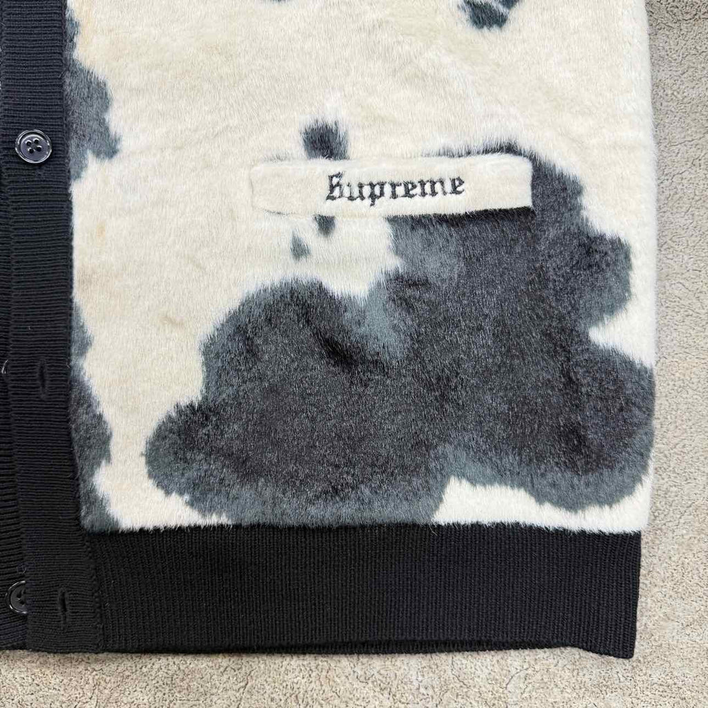 Supreme Cardigan "COW PRINT" Black Used Size L