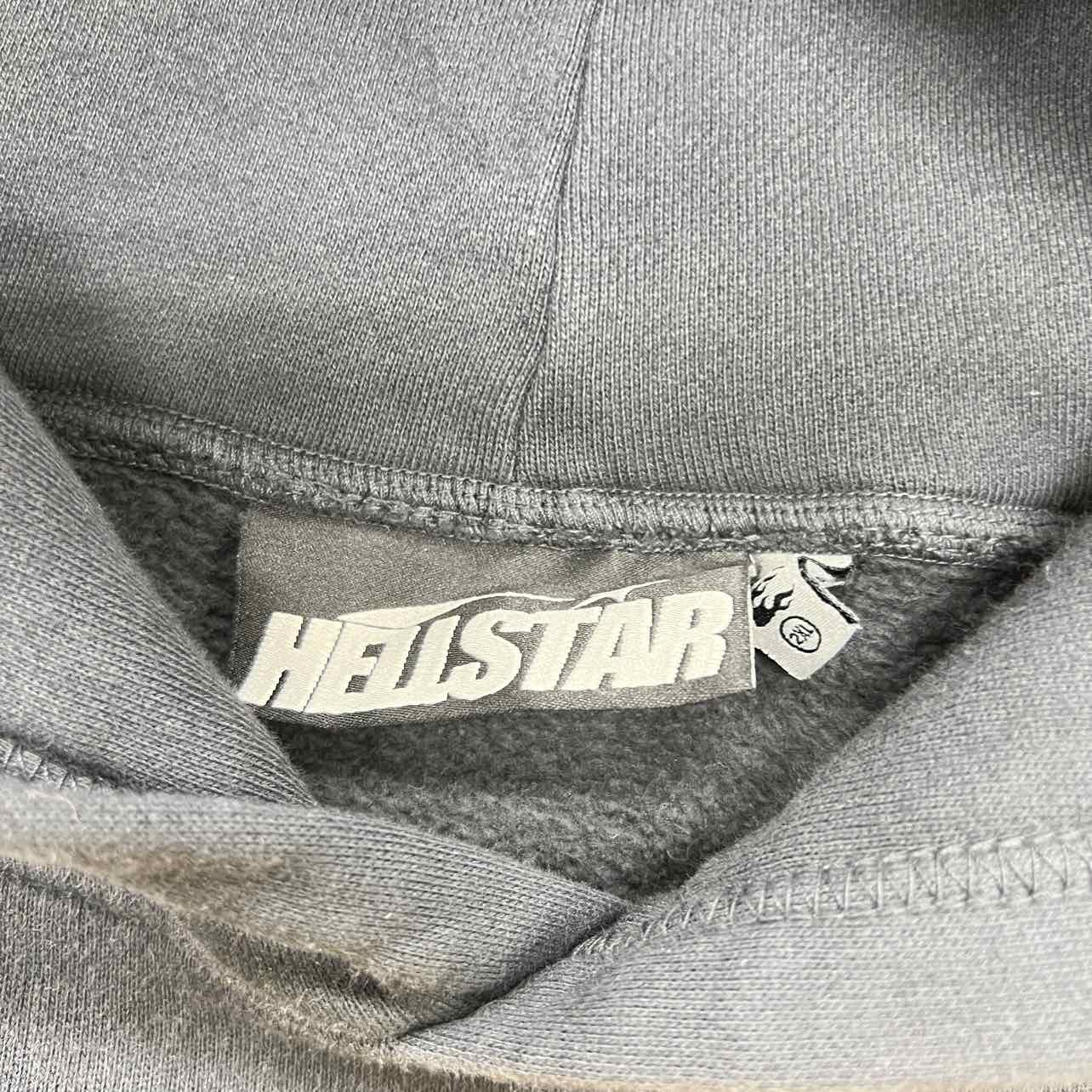 Hellstar Hoodie &quot;NO GUTS NO GLORY&quot; Black Used Size 2XL