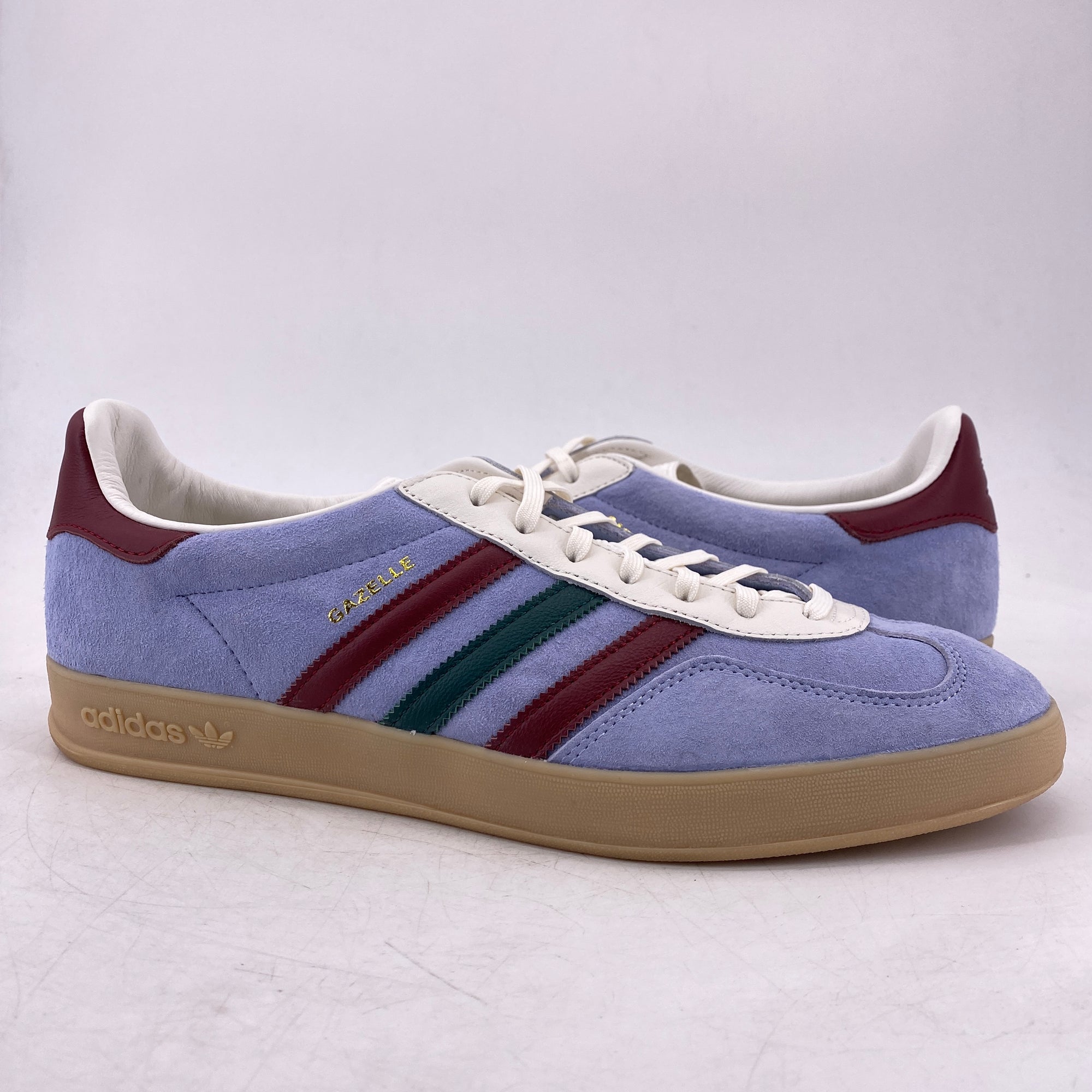 Adidas Gazelle Indoor &quot;Blue Dawn Collegiate Burgundy&quot; 2023 Used Size 13