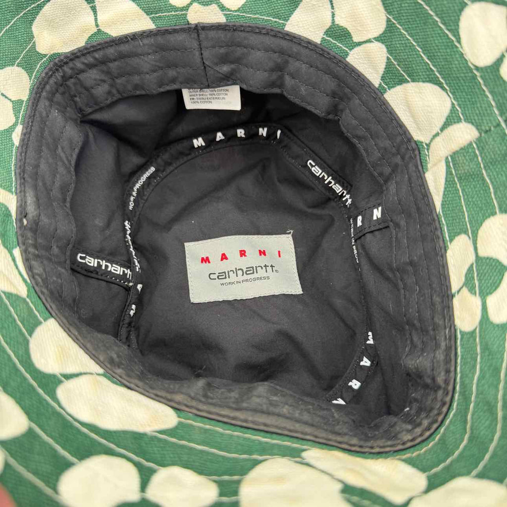 Marni Bucket Hat "CARHARTT" Used Green Size M/L