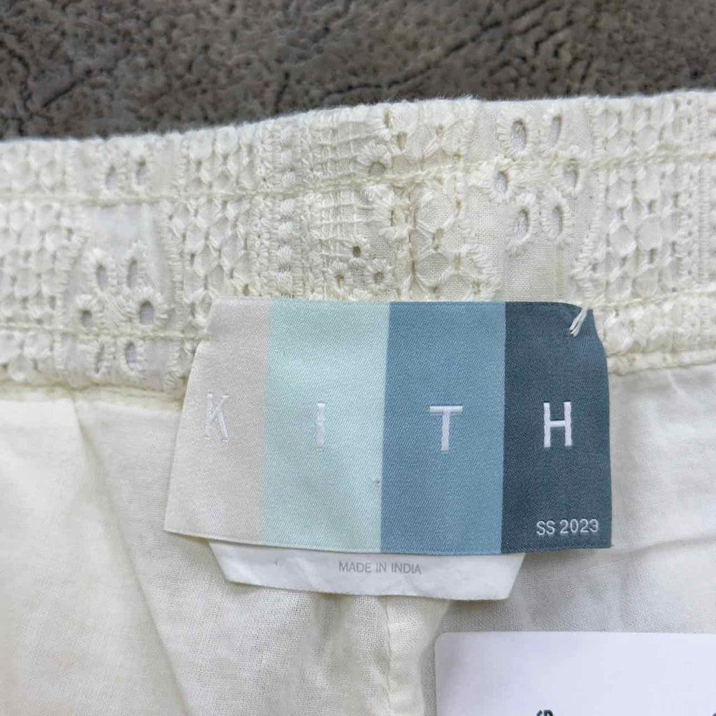 Kith Shorts "EYELET BELMONT STADIUM" White Size M