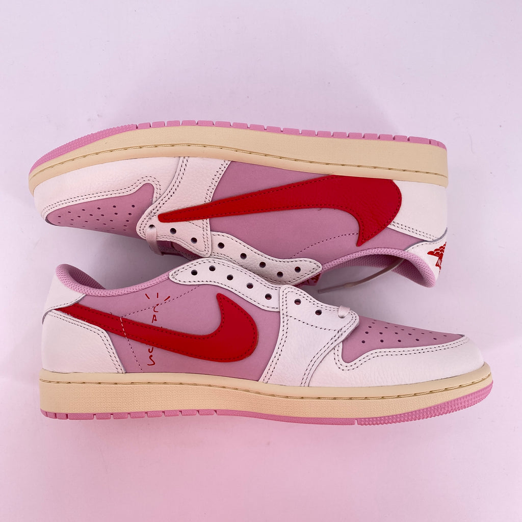 Air Jordan 1 Retro Low "Travis Scott Sail Tropical Pink" 2026 New Size 10.5