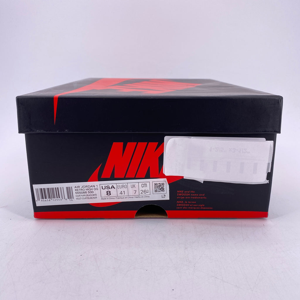 Air Jordan 1 Retro High OG "Court Purple 2.0" 2020 New Size 8