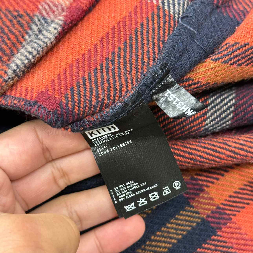 Kith Jacket "PLAID PRINT" Orange Used Size XL