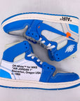 Air Jordan 1 Retro High OG "Off White Unc" 2018 Used Size 7