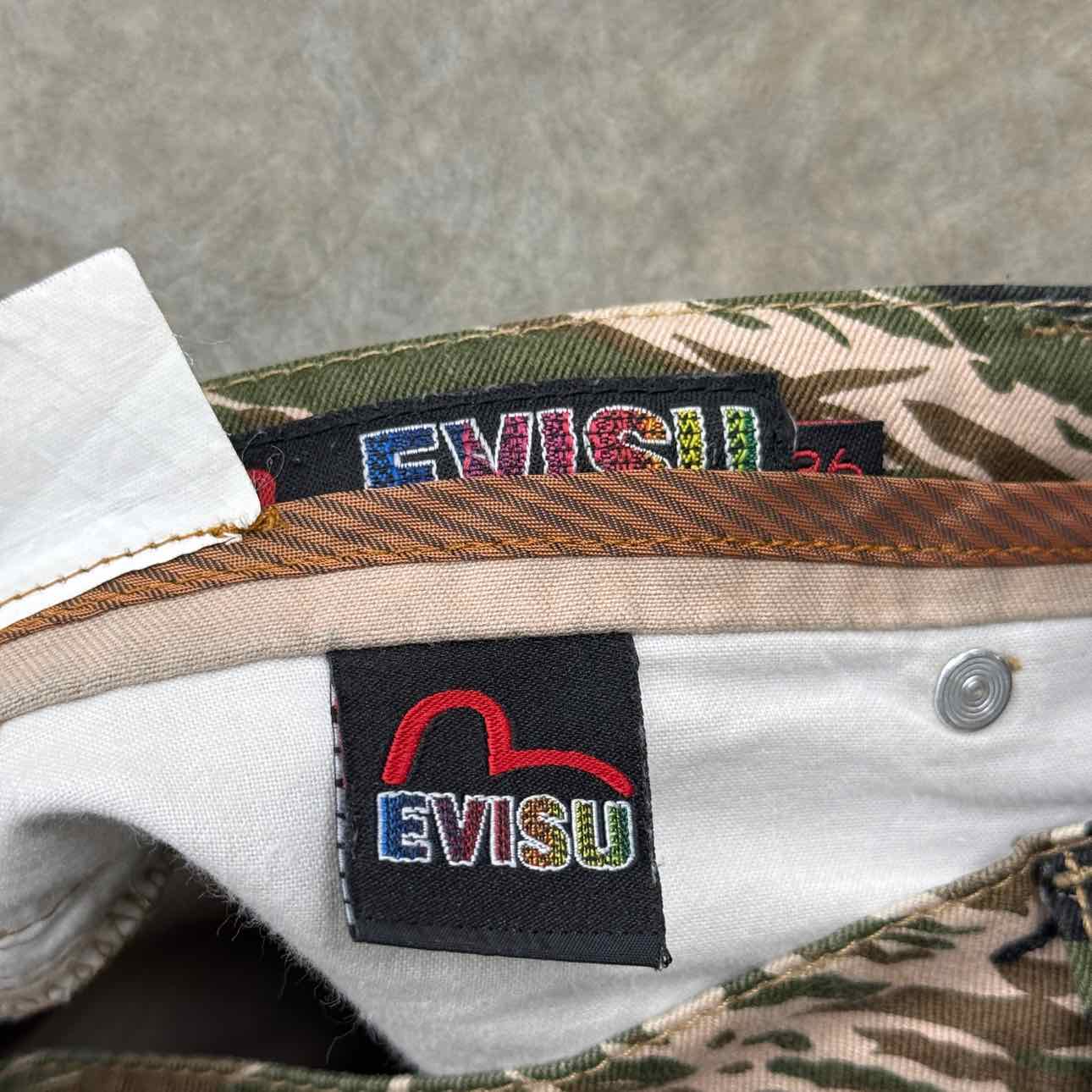 Evisu Pants &quot;CAMO&quot; Green Used Size 36