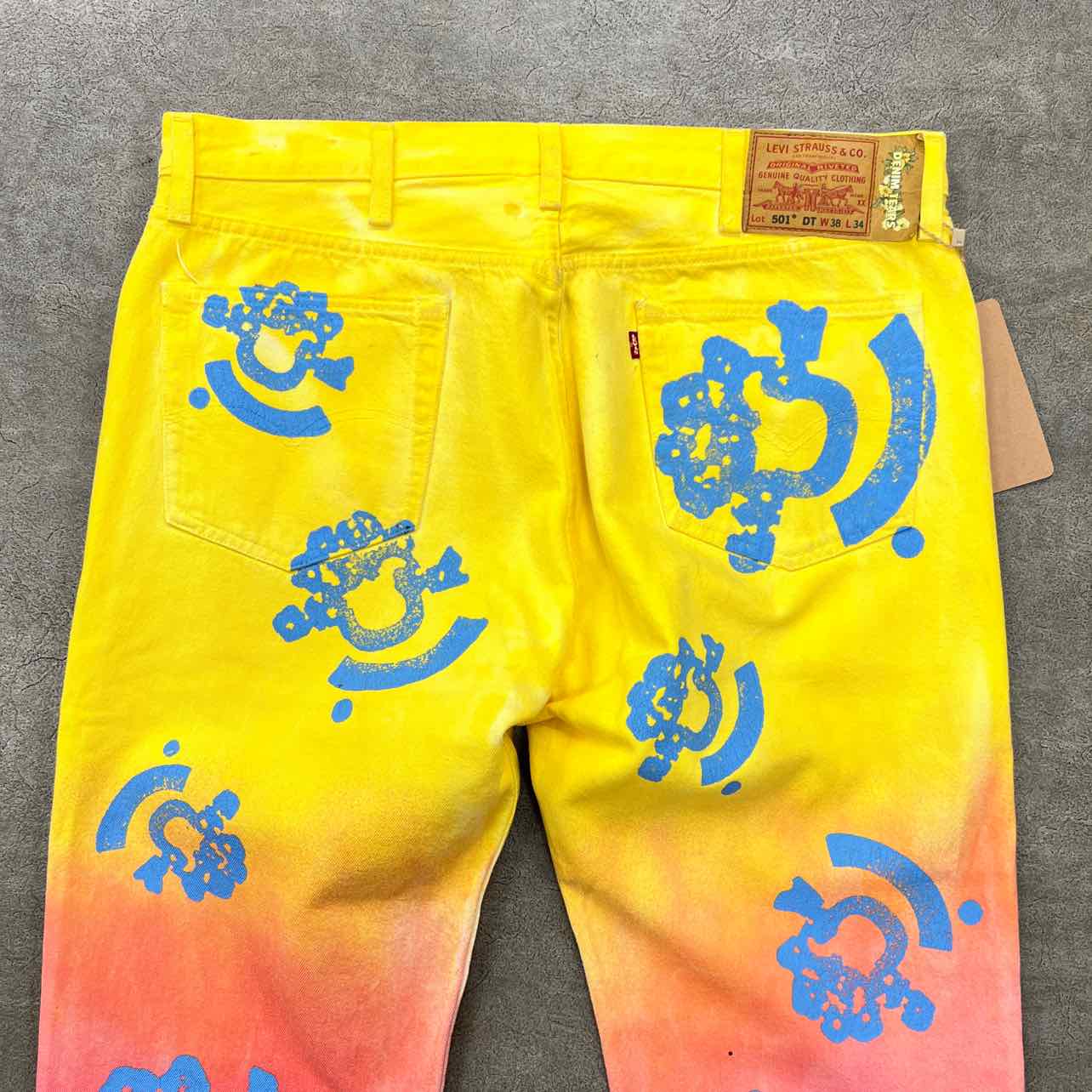 Denim Tears Jeans Yellow Used Size 38
