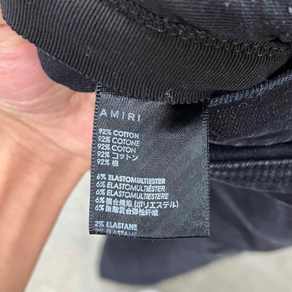 Amiri Jeans "HIBISCUS FLOWER" Black Used Size 36