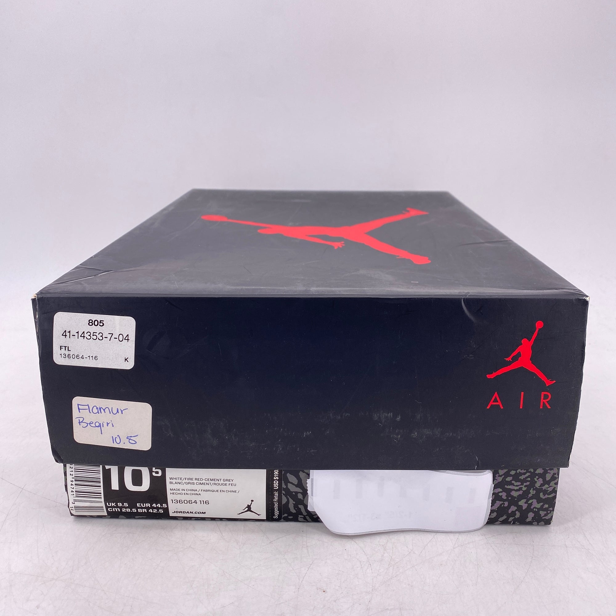 Air Jordan 3 Retro &quot;Hall Of Fame&quot; 2018 New Size 10.5