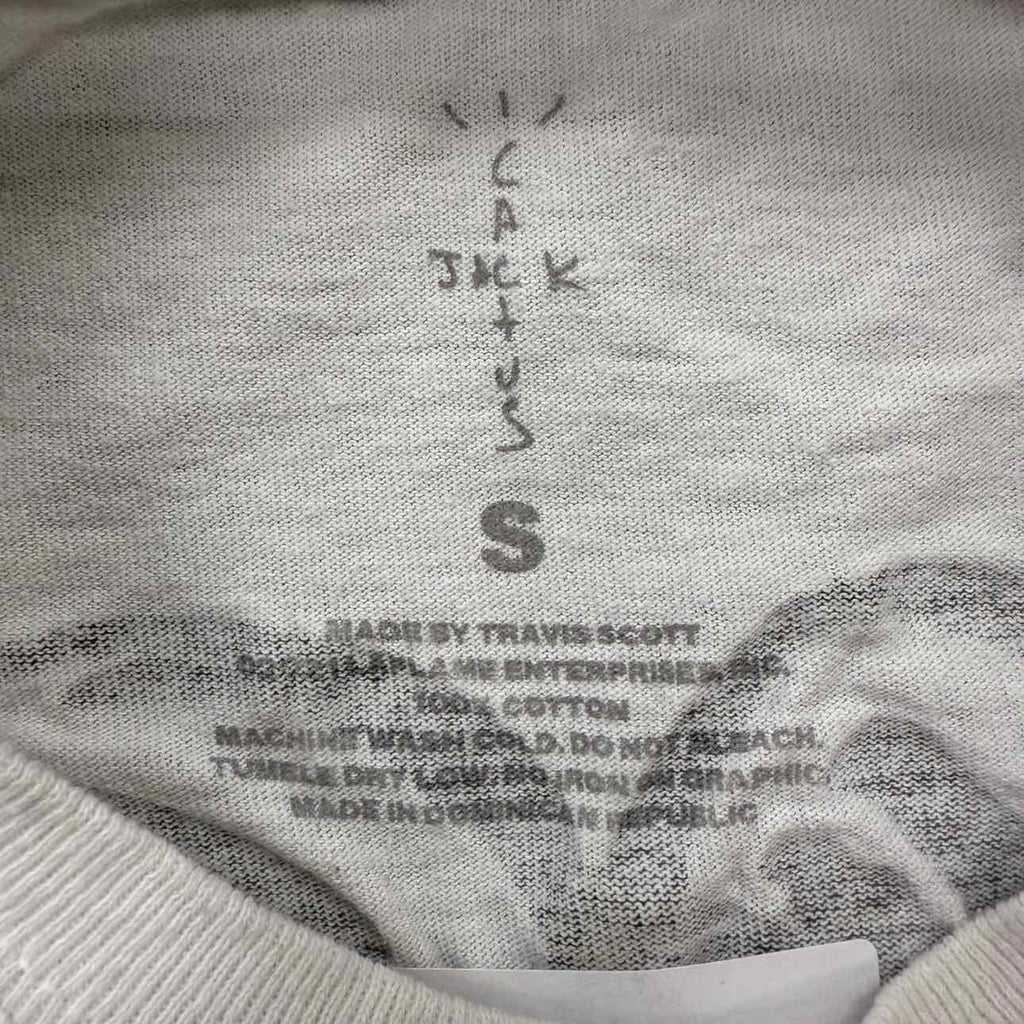 Travis Scott T-Shirt "FRAGMENT" White Used Size S