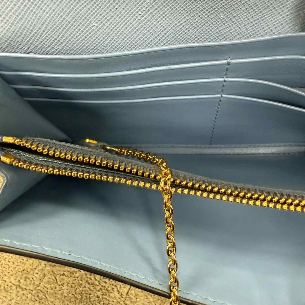 Prada Wallet Used Blue