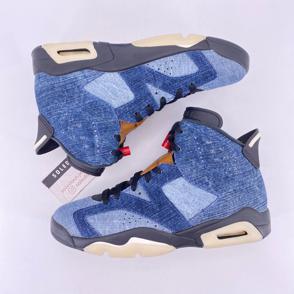 Air Jordan 6 Retro "Washed Denim" 2019 New Size 8.5