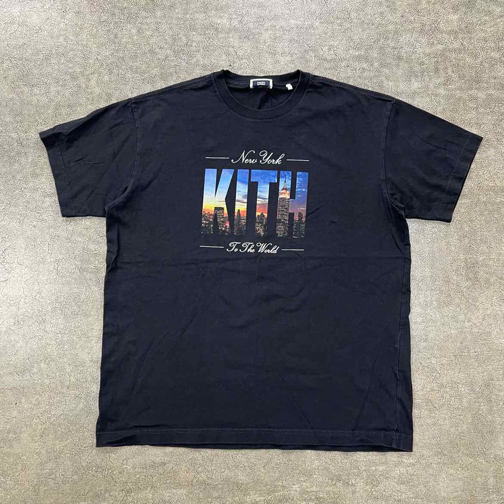 Kith T-Shirt "NEW YORK" Black Used Size L
