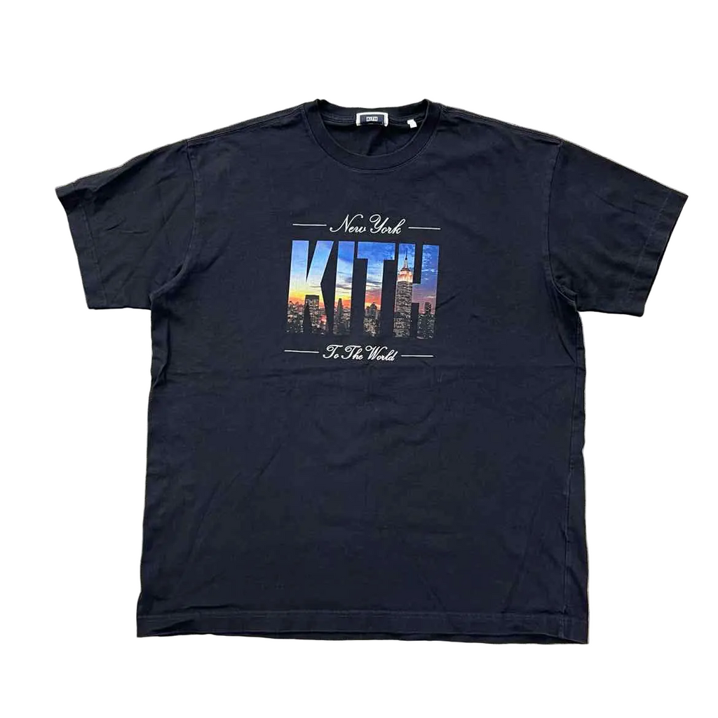 Kith T-Shirt "NEW YORK" Black Used Size L