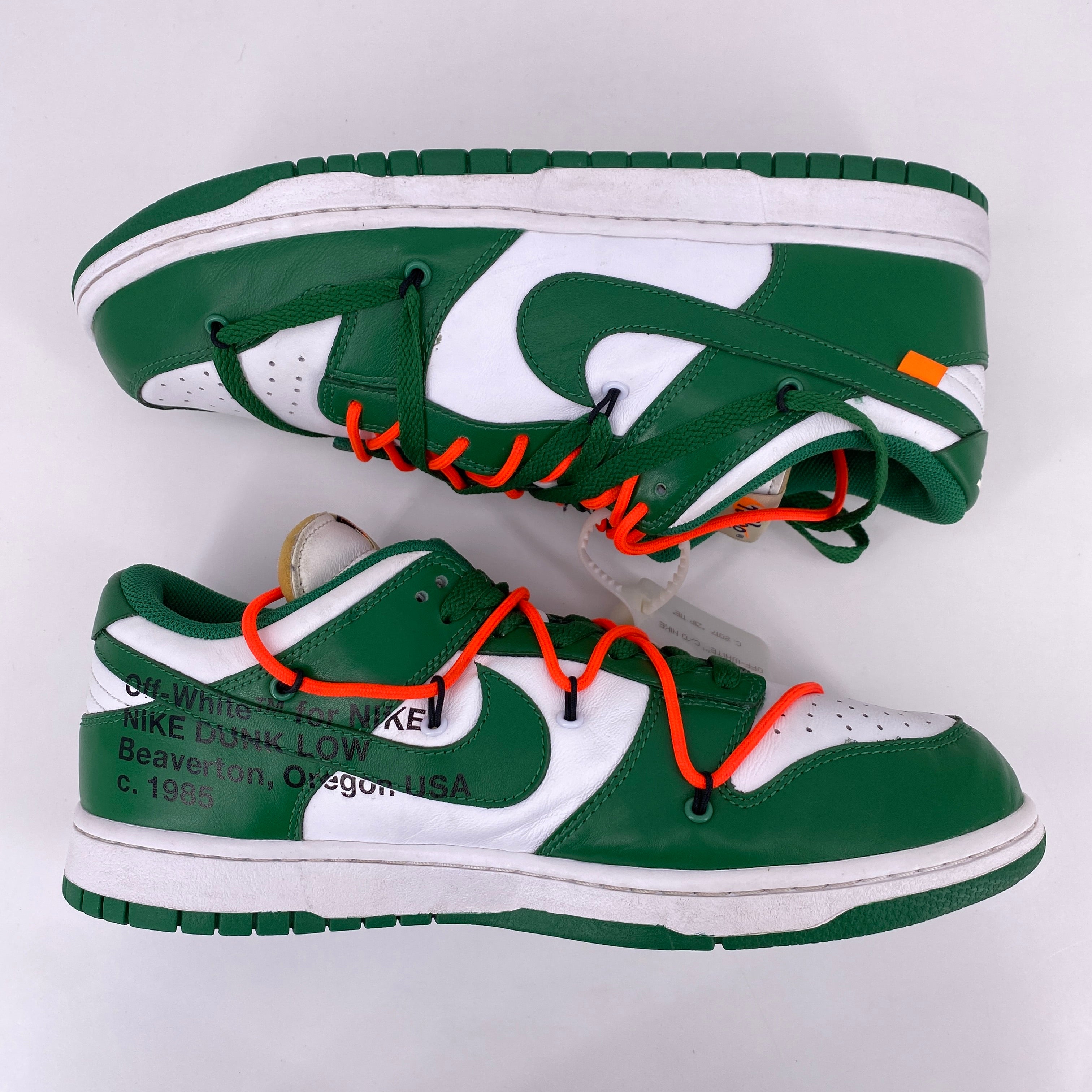 Nike Dunk Low / OW "PINE GREEN" 2019 Used Damaged Box Size 11