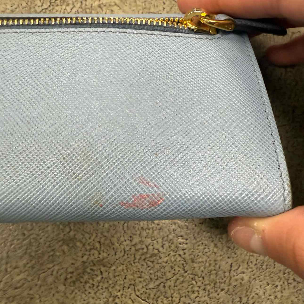 Prada Wallet Used Blue