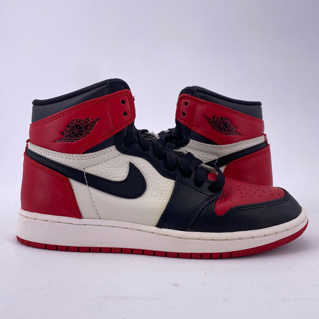 Air Jordan (GS) 1 Retro High OG "Bred Toe" 2018 Used Size 4Y