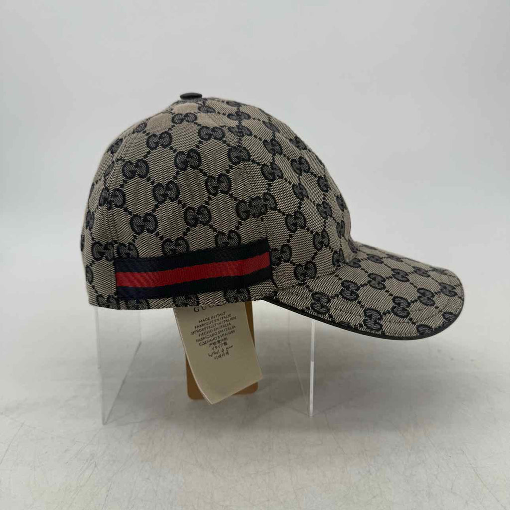 Gucci Strapback "MONOGRAM" Used Blue Size S
