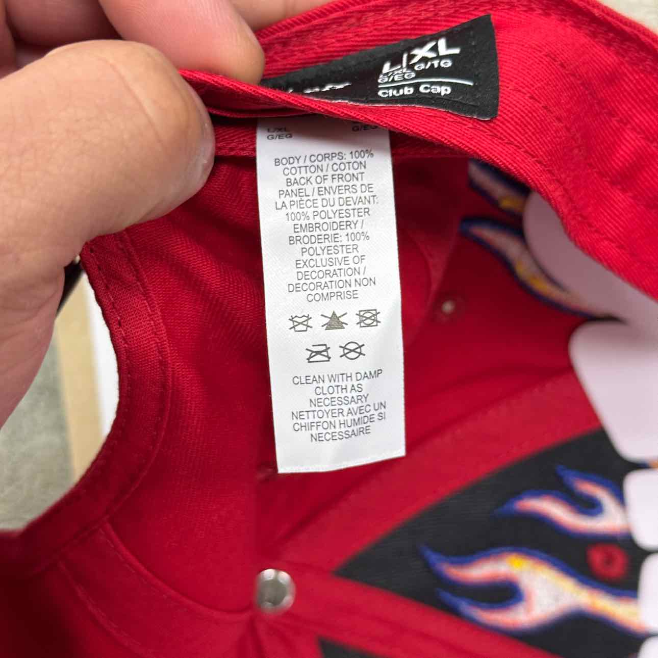 Supreme Cap &quot;FLAME&quot; 2025 New Red Size L/XL