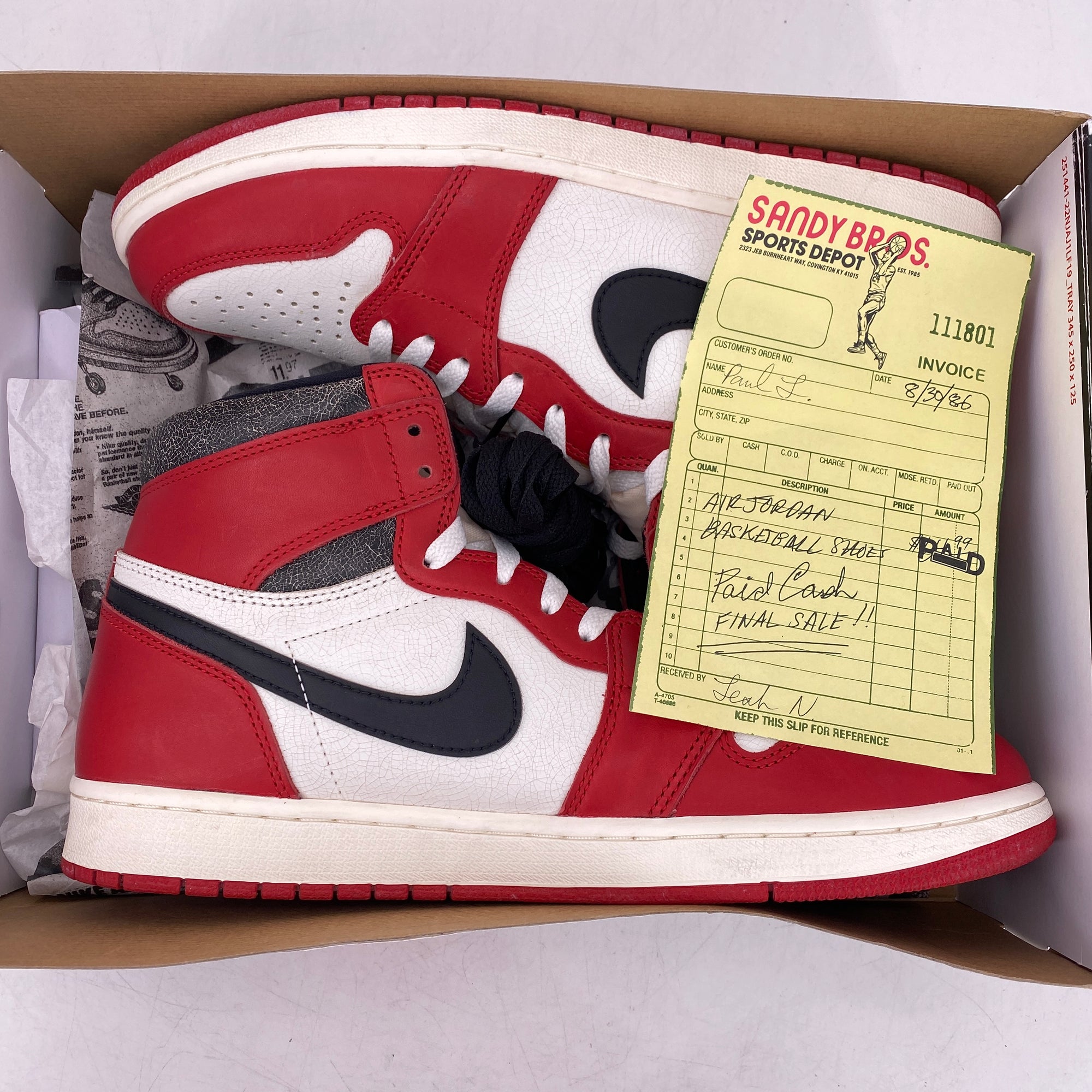 Air Jordan 1 Retro High OG &quot;Lost And Found&quot; 2022 Used Size 12