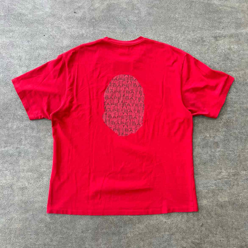 Bape T-Shirt "LUX SPORT" Red Used Size XL