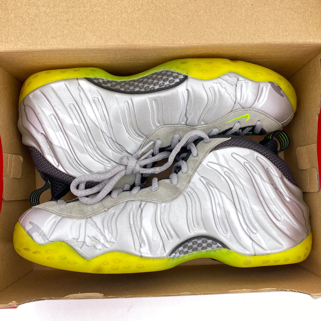 Nike Air Foamposite One "Silver Volt Camo" 2014 Used Size 11.5