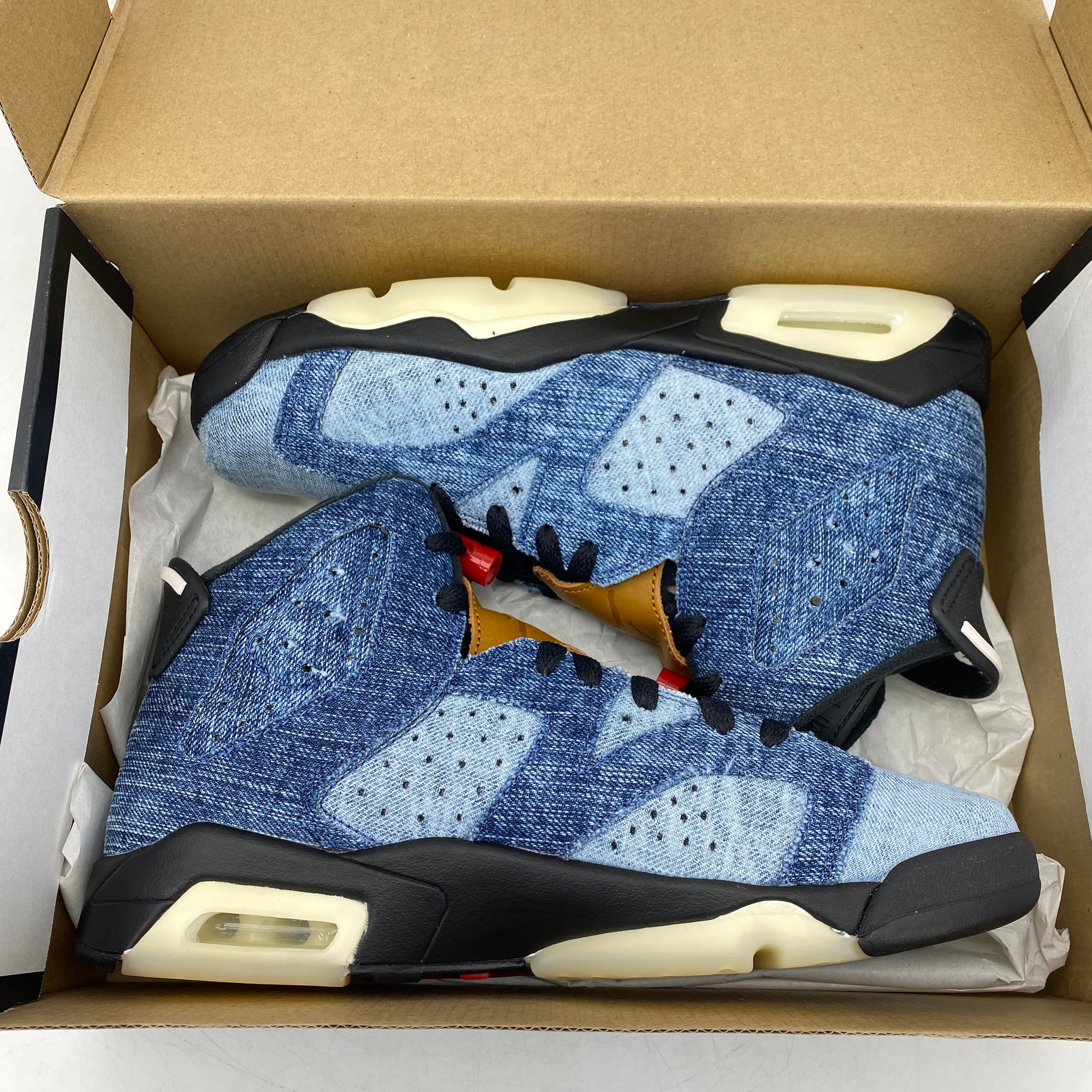 Air Jordan (GS) 6 Retro &quot;Washed Denim&quot; 2019 New Size 7Y