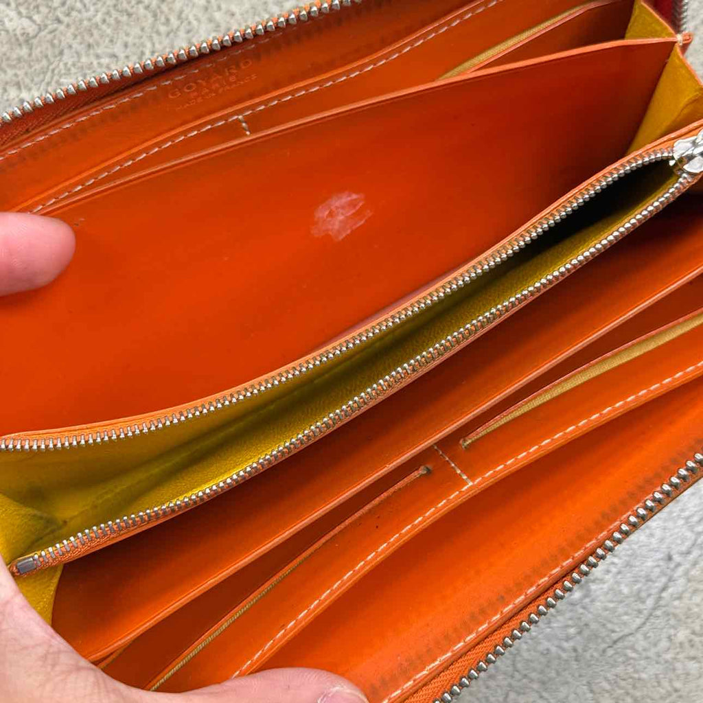 Goyard Wallet "MATIGNON" Used Orange Size OS