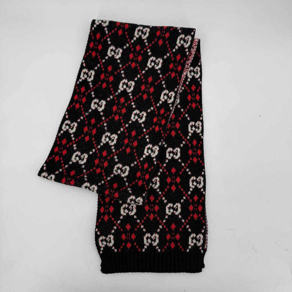 Gucci Scarf "SNOWFLAKE" Used Red
