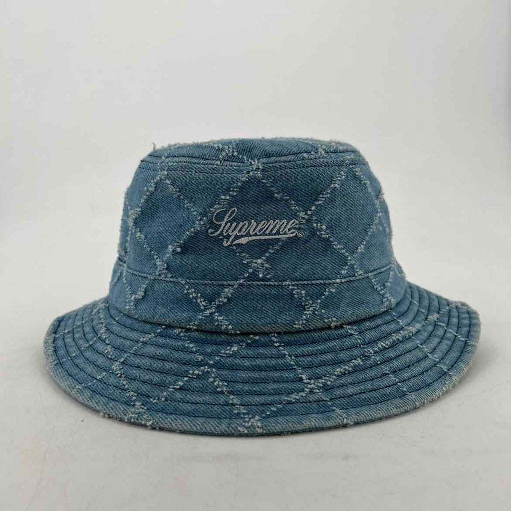 Supreme Bucket Hat "PUNCHED DENIM" Used Blue Size S/M