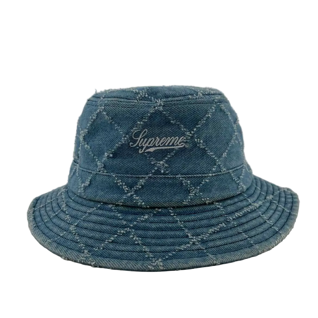 Supreme Bucket Hat "PUNCHED DENIM" Used Blue Size S/M