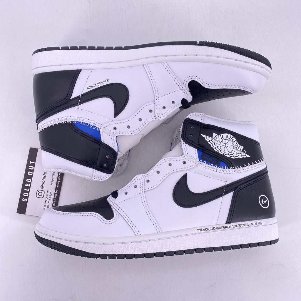 Air Jordan 1 Retro High OG "UNION FRAGMENT WHITE BLACK" 2026 New Size 8.5