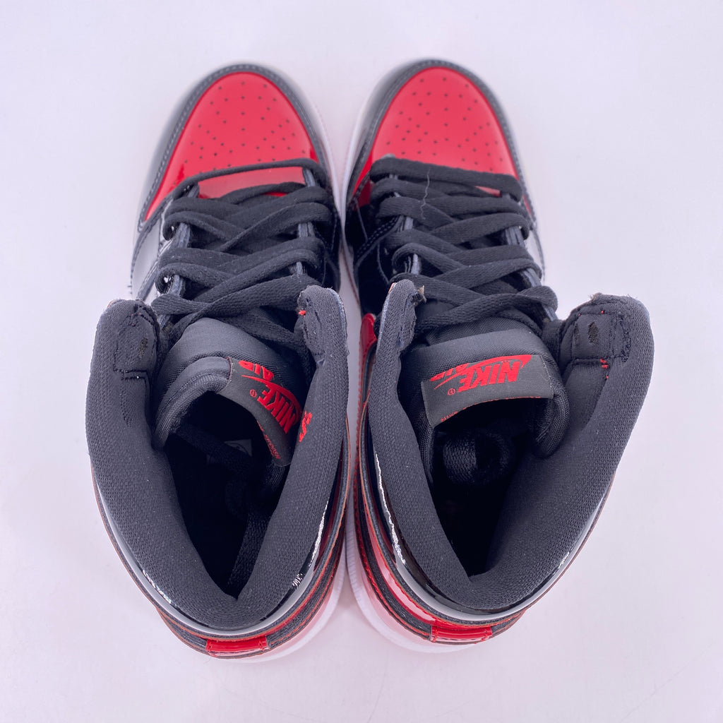 Air Jordan (GS) 1 Retro High OG "Patent Bred" 2021 Used Size 7Y