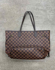 Louis Vuitton Neverfull MM "DAMIER EBENE" Used Brown Size MM