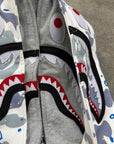 Bape Zip Up "DOUBLE SHARK" White Used Size XL