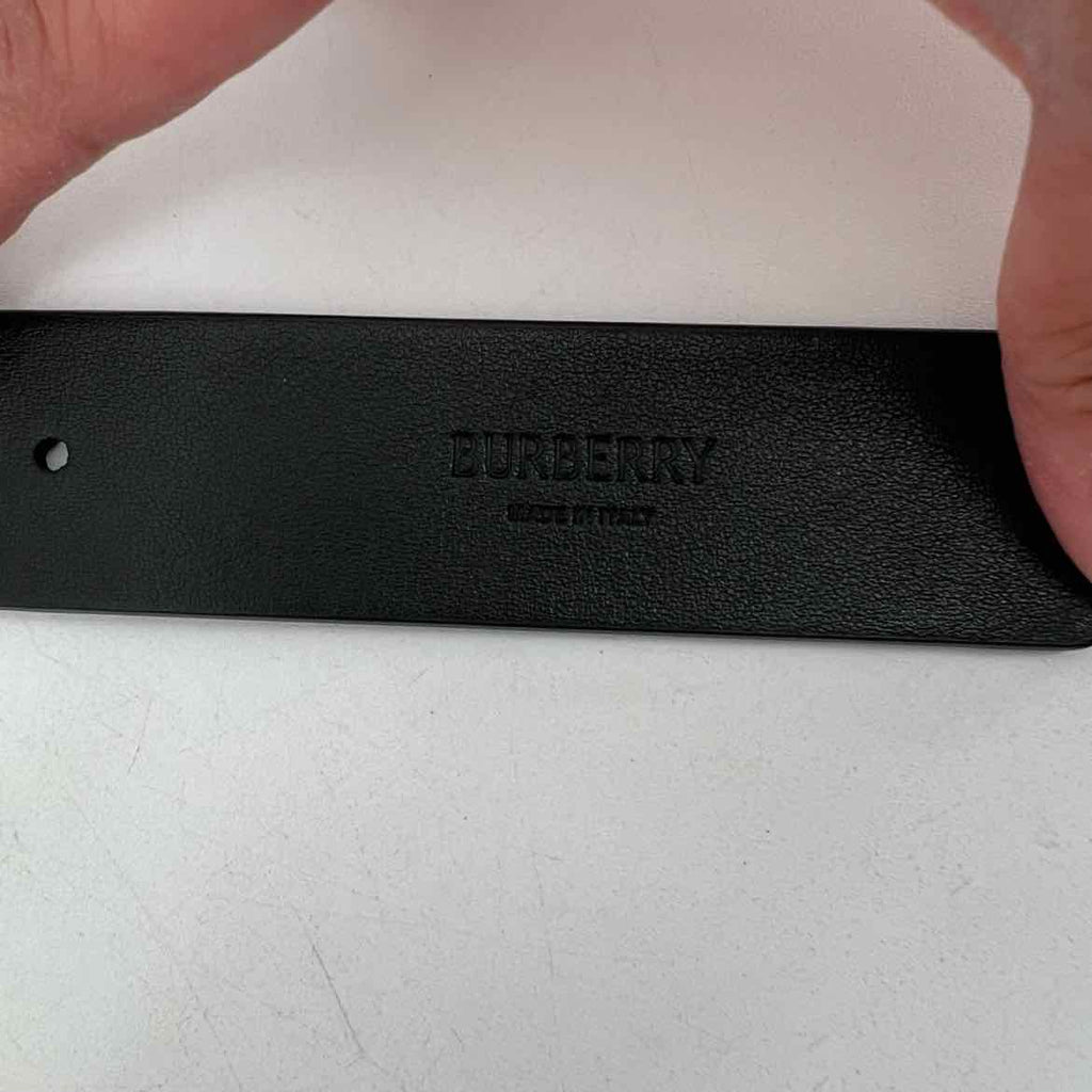 Burberry Belt "REVERSIBLE CHECK RIDER" New Black Size 32