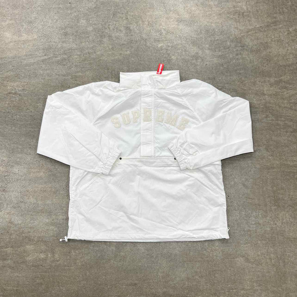 Supreme Half Zip Pullover "COURT" White New Size XL