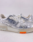 Louis Vuitton Trainer "Silver" 2020 Used Size 8.5LV