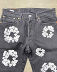 Denim Tears Jeans "COTTON WREATH" Black New Size 34