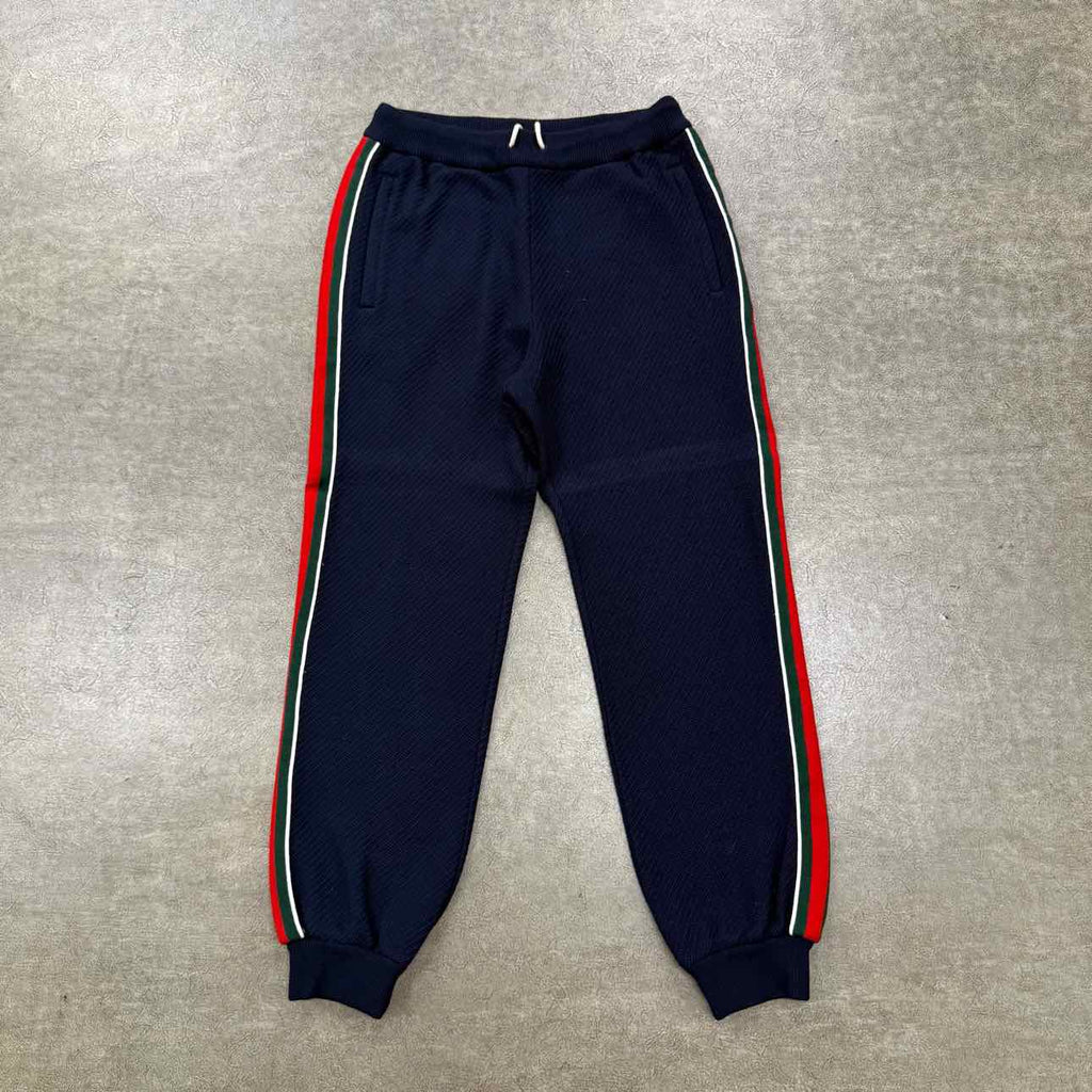 Gucci Sweatpants "STRIPED LOGO" Navy Used Size L