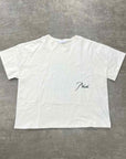 Rhude T-Shirt "SCRIPT" Cream Used Size L