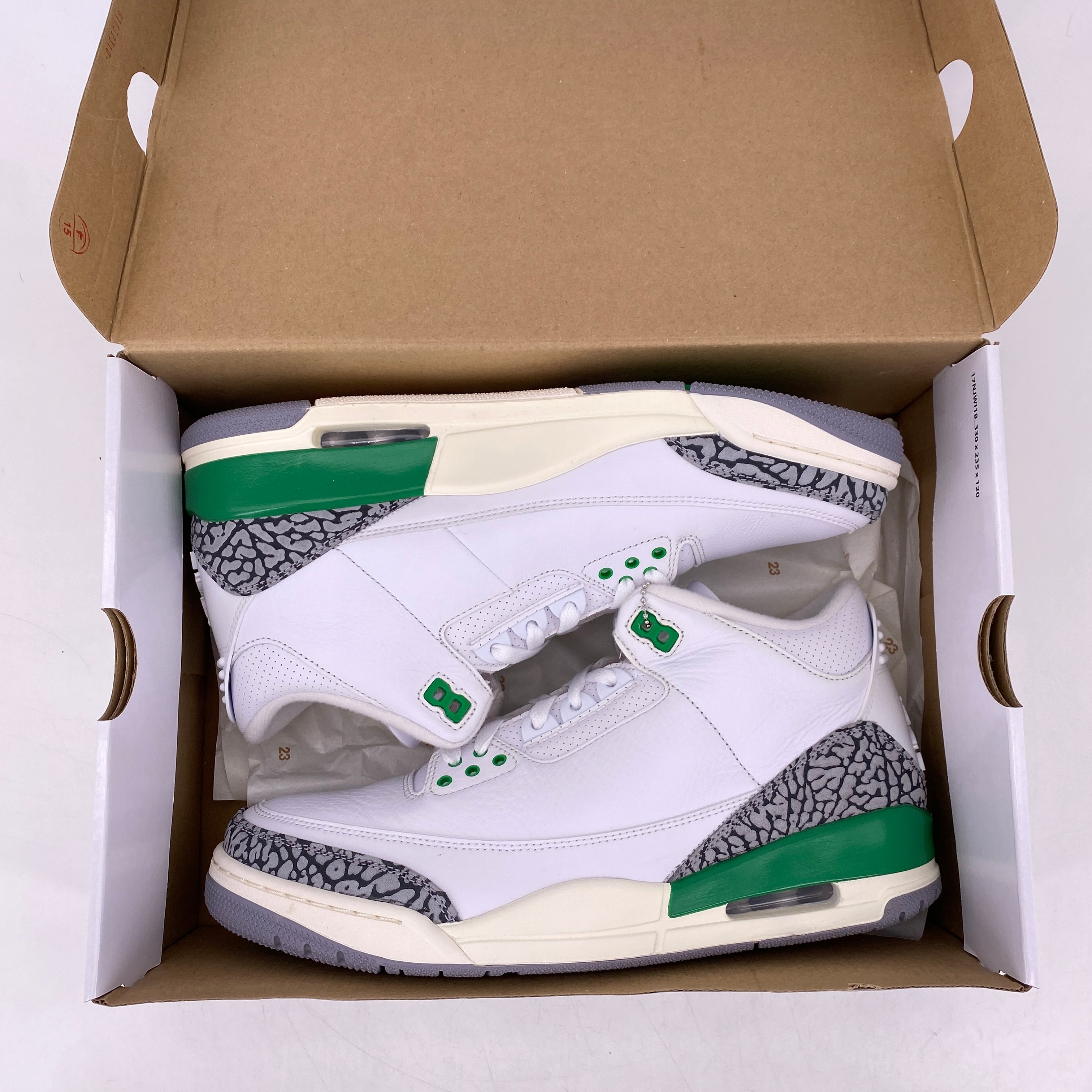 Air Jordan (W) 3 Retro &quot;Lucky Green&quot; 2023 New Size 12W